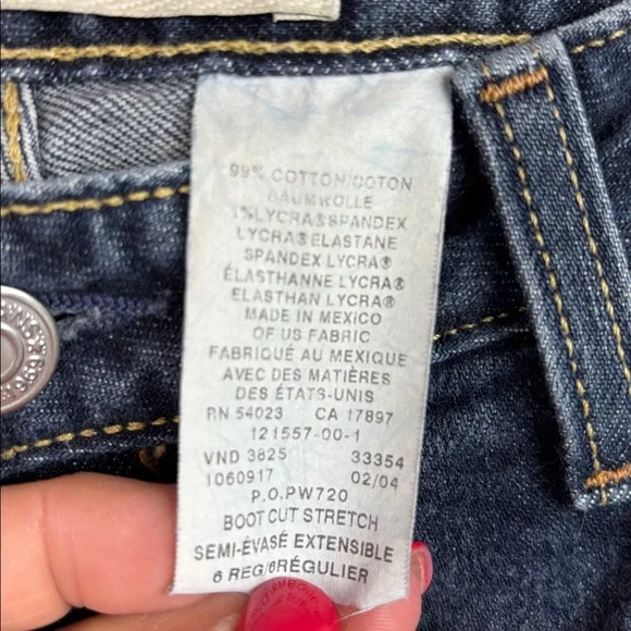 GAP boot cut stretch flawless cotton dark wash Jeans 1% spandex Women’s 6 - Picture 5 of 5